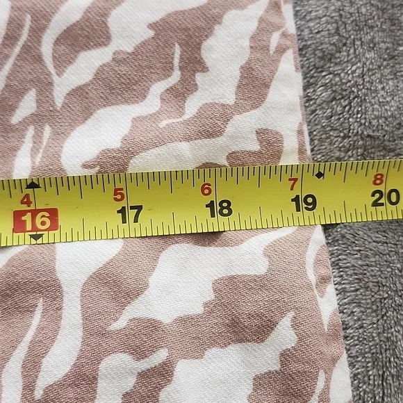 Anthropologie Amadi Zebra Stripe Safari Mini Shirt Dress Brown/White Med - Picture 15 of 16
